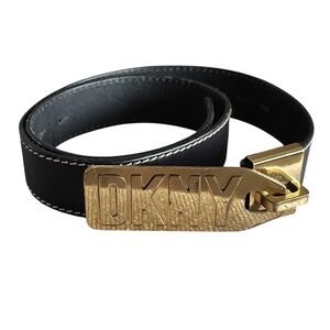 DKNY Oversized Logo Plate Vintage Belt 31"